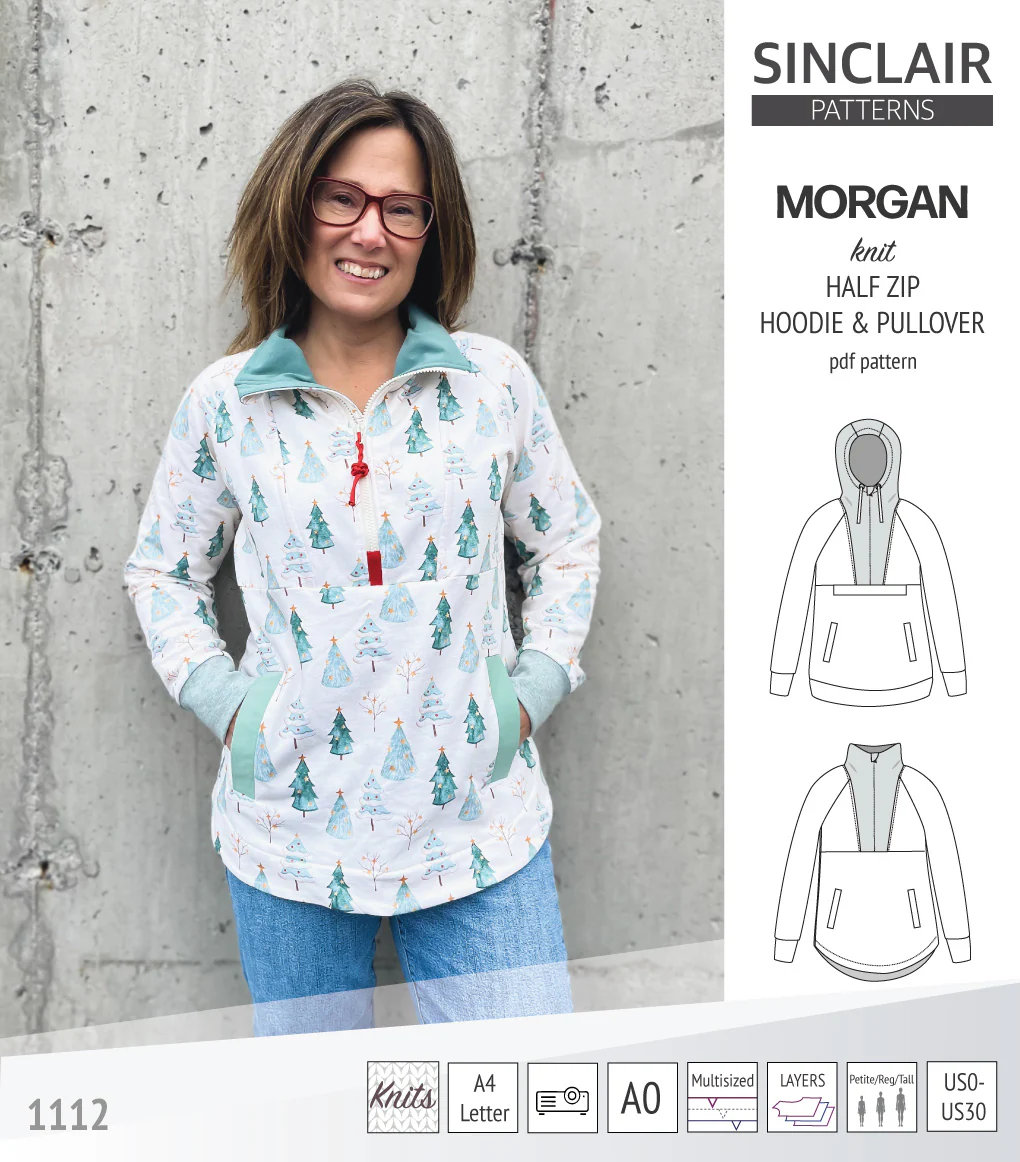 Morgan half zip pullover and hoodie (PDF) - Image 24