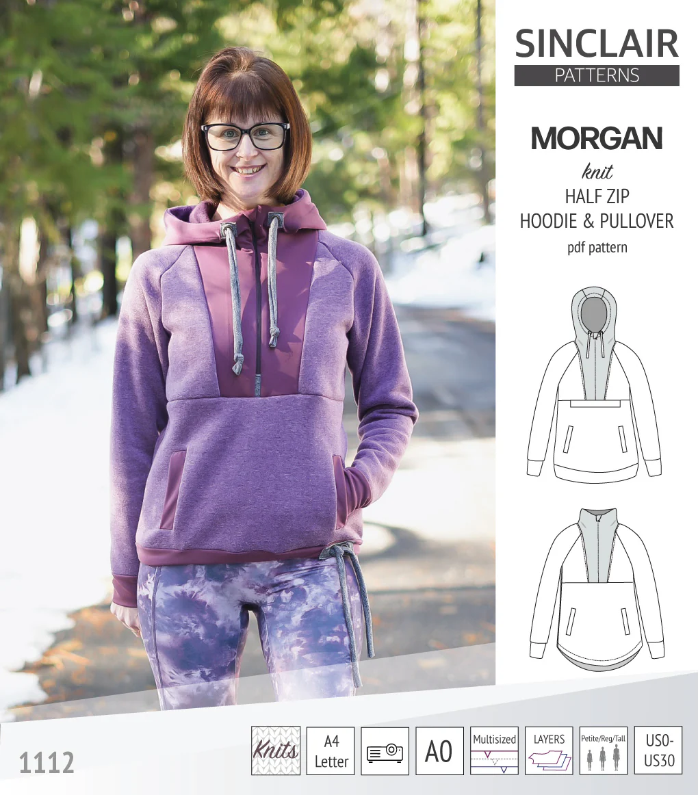 Morgan half zip pullover and hoodie (PDF) - Image 25