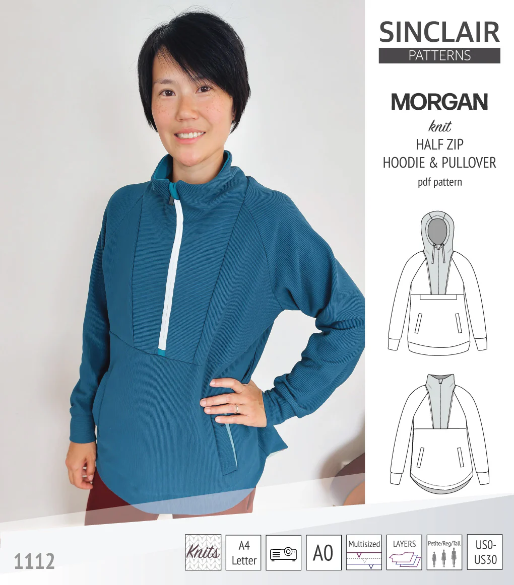 Morgan half zip pullover and hoodie (PDF) - Image 26