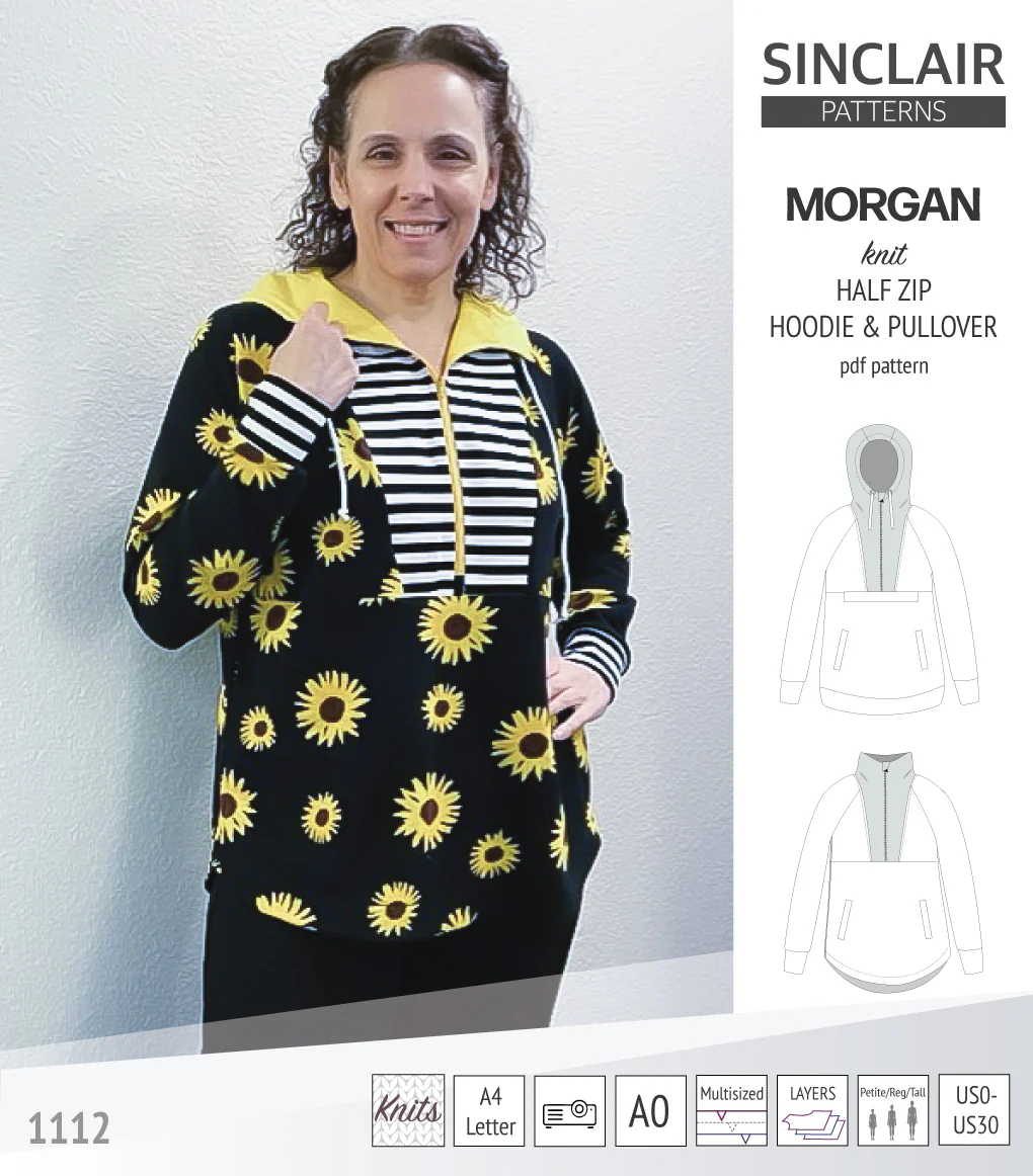 Morgan half zip pullover and hoodie (PDF) - Image 29