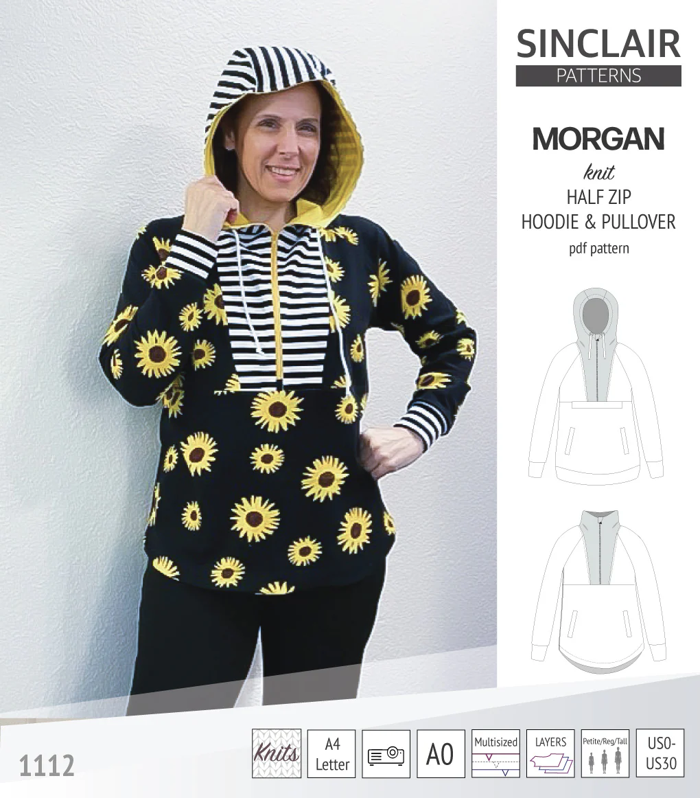 Morgan half zip pullover and hoodie (PDF) - Image 30