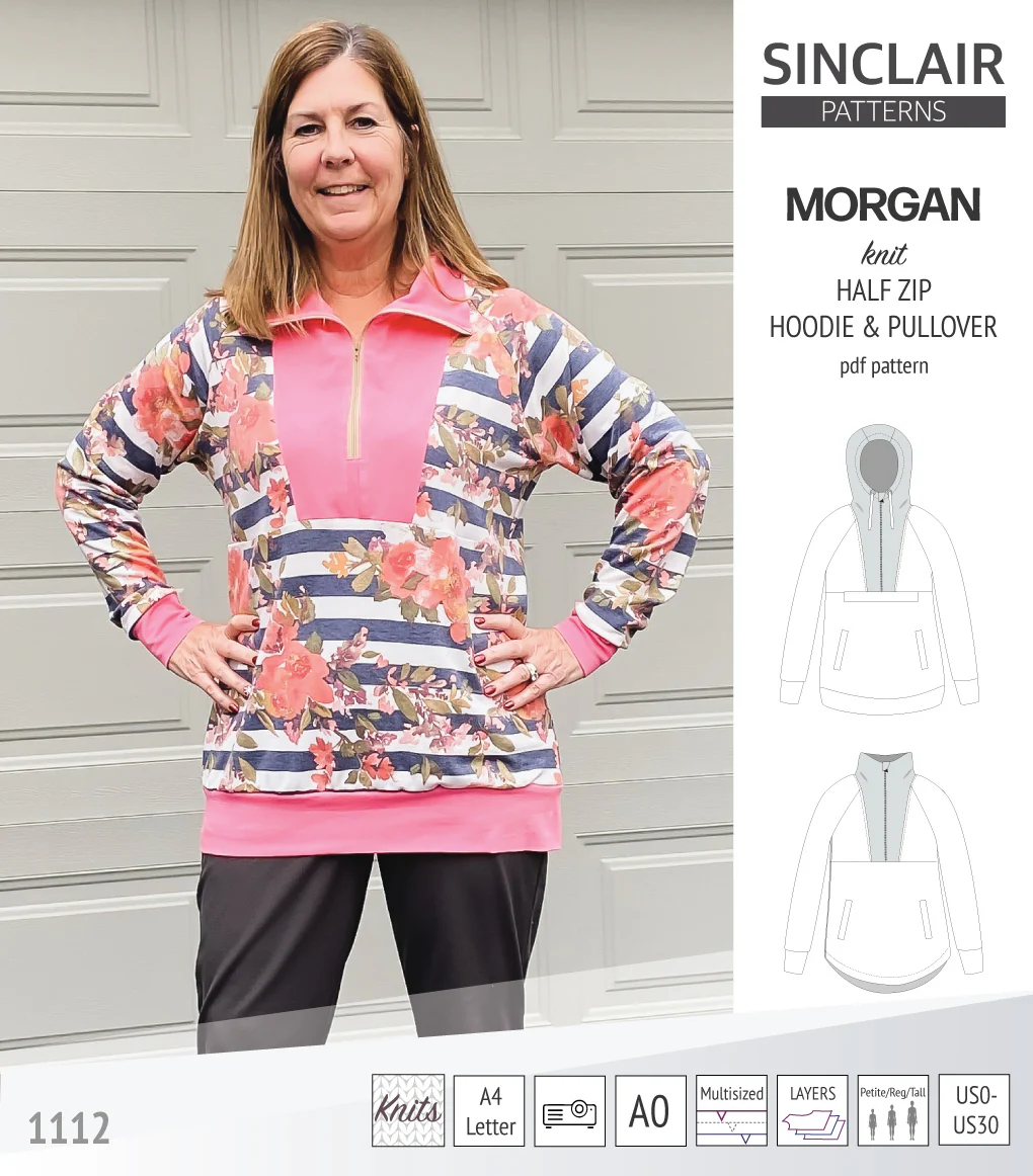 Morgan half zip pullover and hoodie (PDF) - Image 31