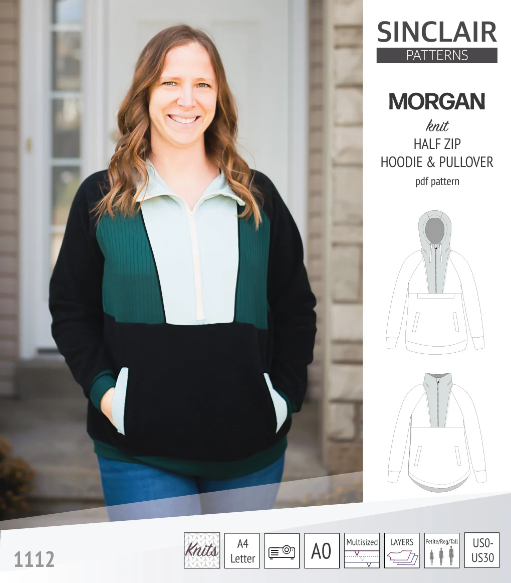 Morgan half zip pullover and hoodie (PDF) - Image 32