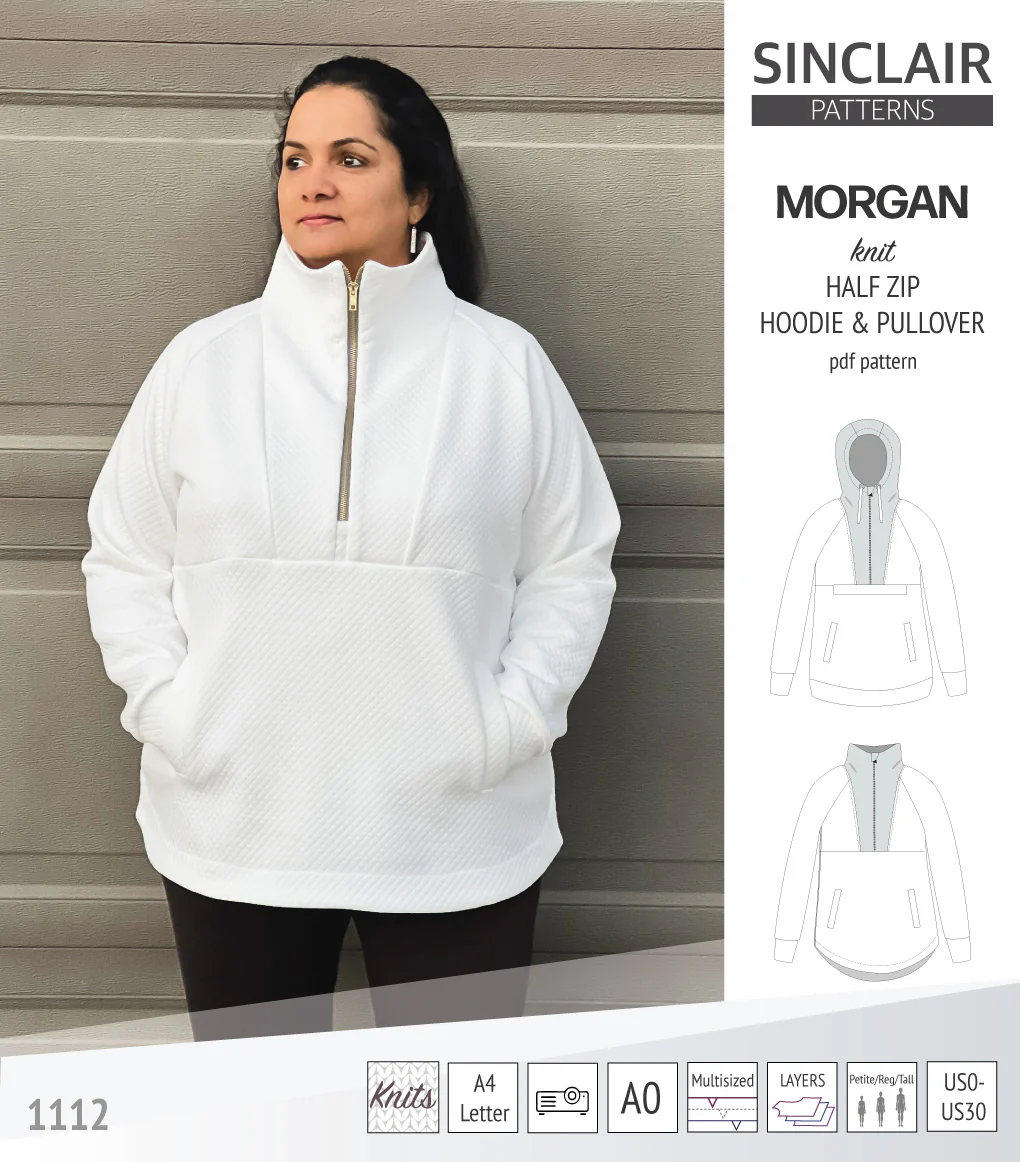 Morgan half zip pullover and hoodie (PDF) - Image 33