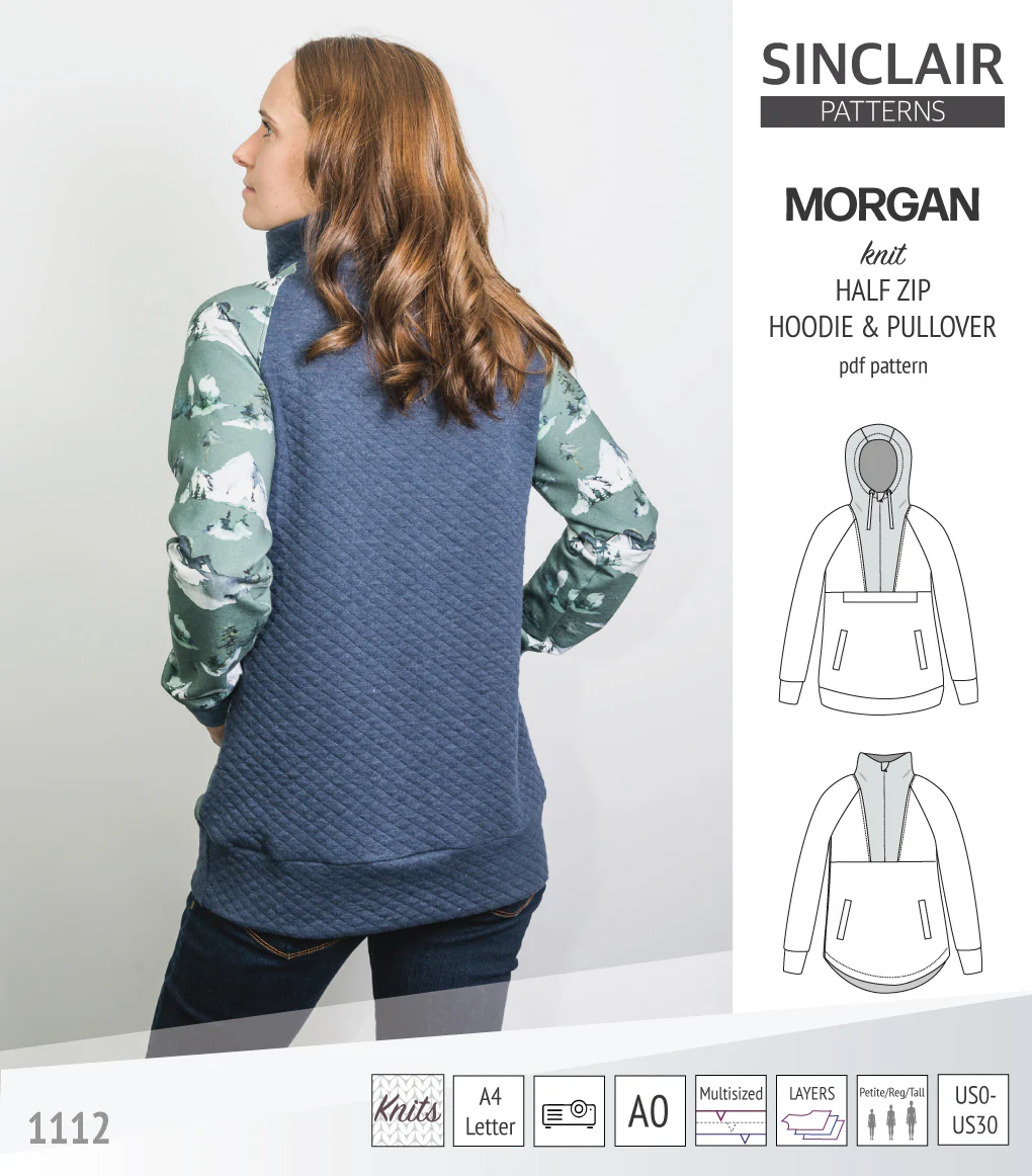 Morgan half zip pullover and hoodie (PDF) - Image 4