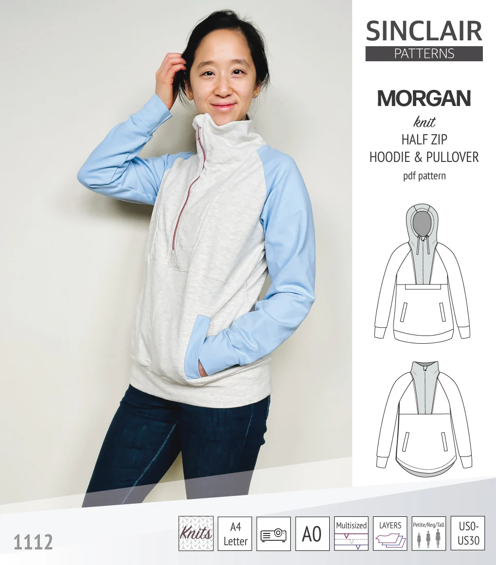 Morgan half zip pullover and hoodie (PDF) - Image 45