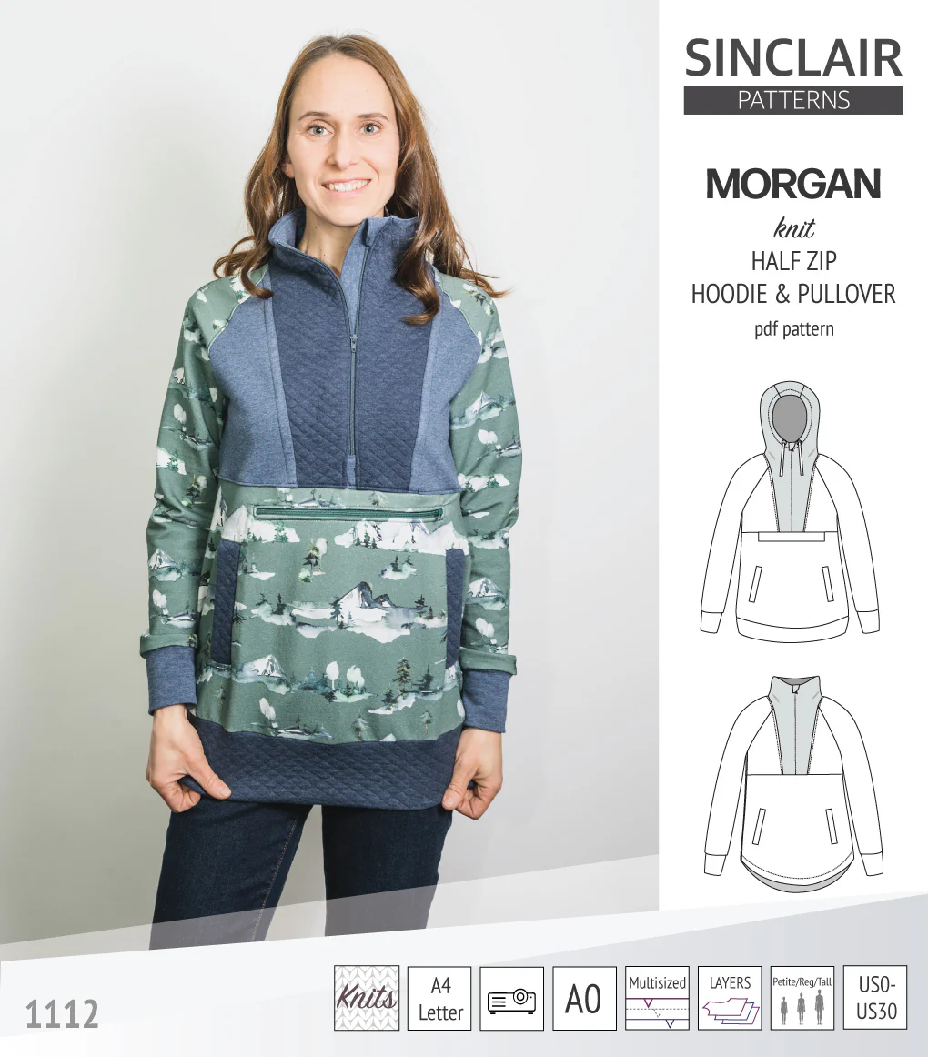 Morgan half zip pullover and hoodie (PDF) - Image 5