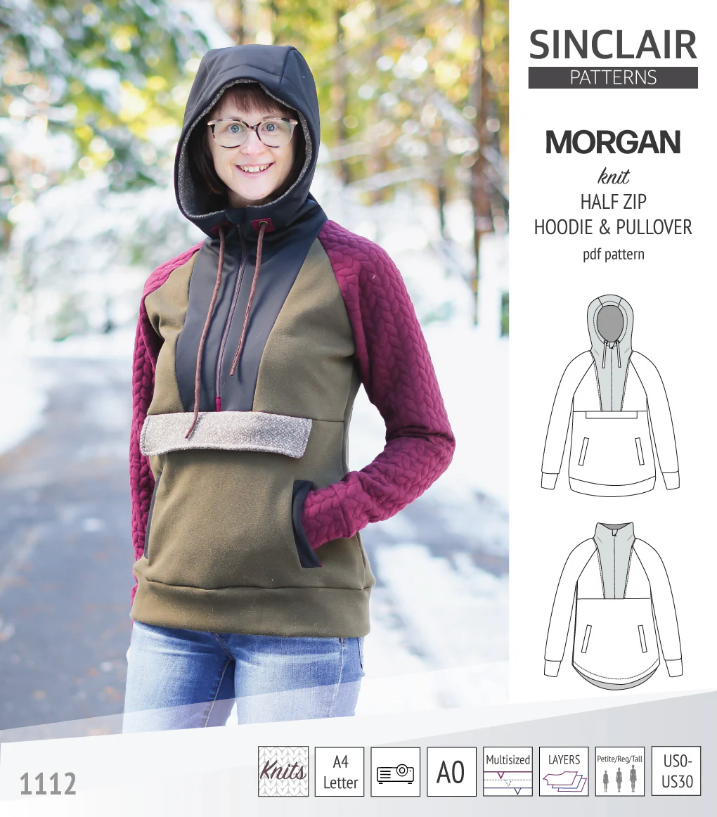 Morgan half zip pullover and hoodie (PDF) - Image 6