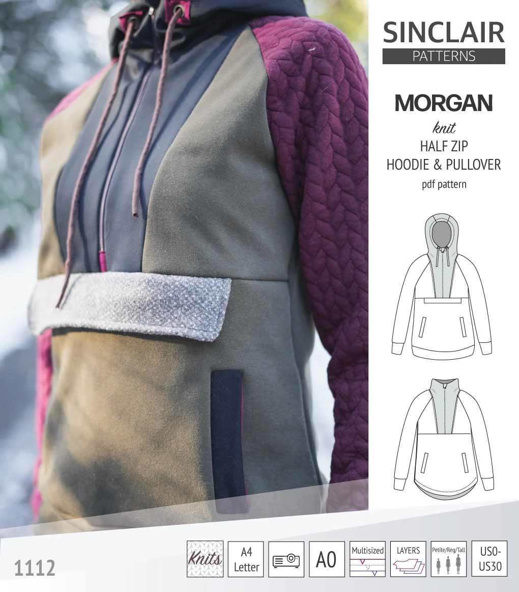Morgan half zip pullover and hoodie (PDF) - Image 7