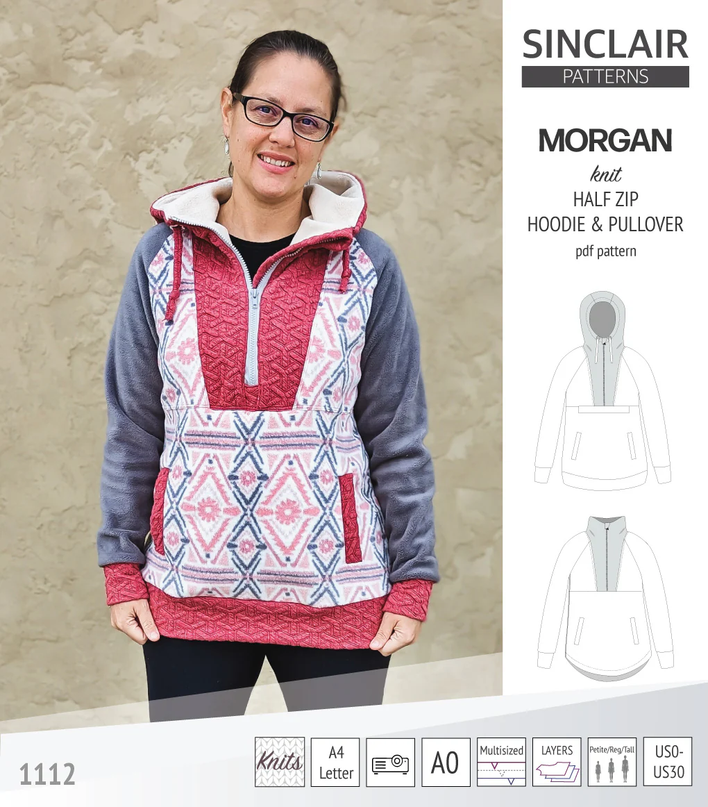 Morgan half zip pullover and hoodie (PDF) - Image 8