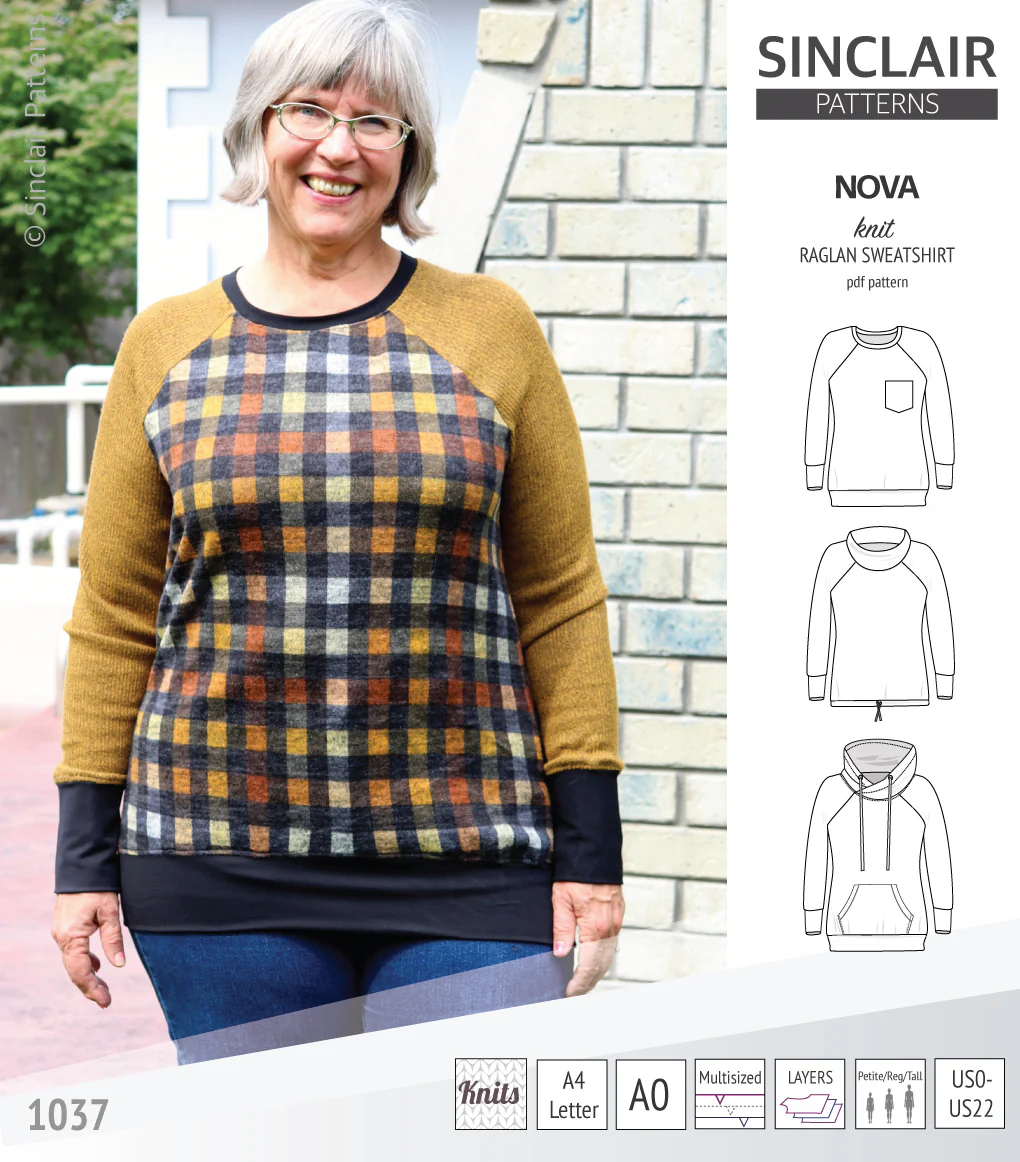 Nova knit raglan sweatshirt for women (PDF) - Image 13