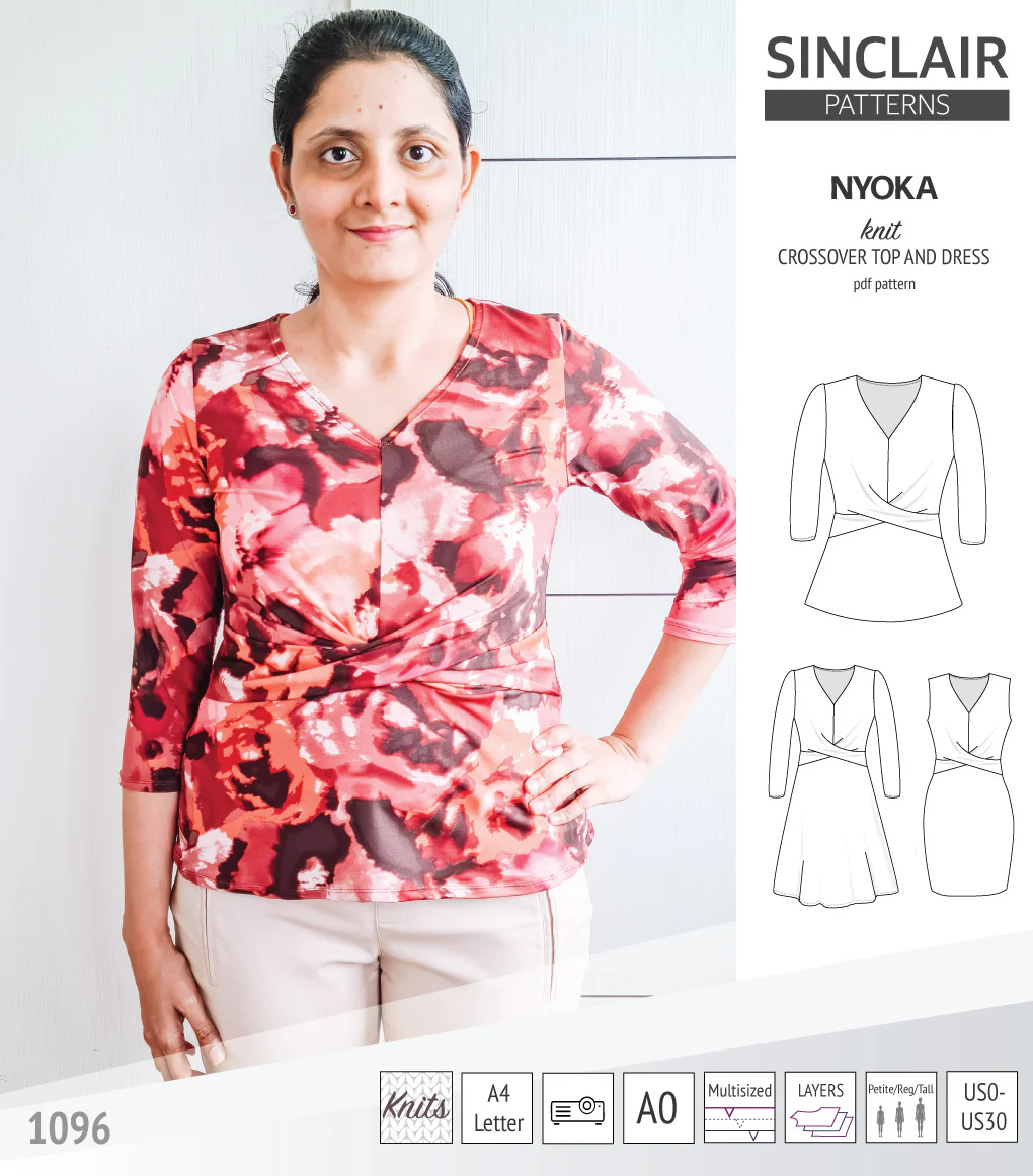 Nyoka knit crossover dress (PDF) - Image 20