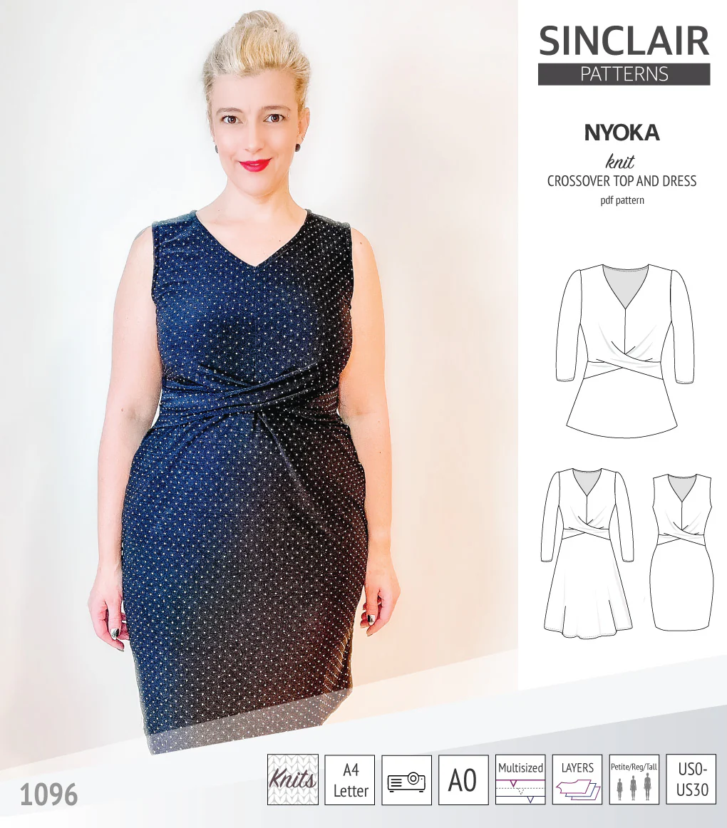 Nyoka knit crossover dress (PDF) - Image 5
