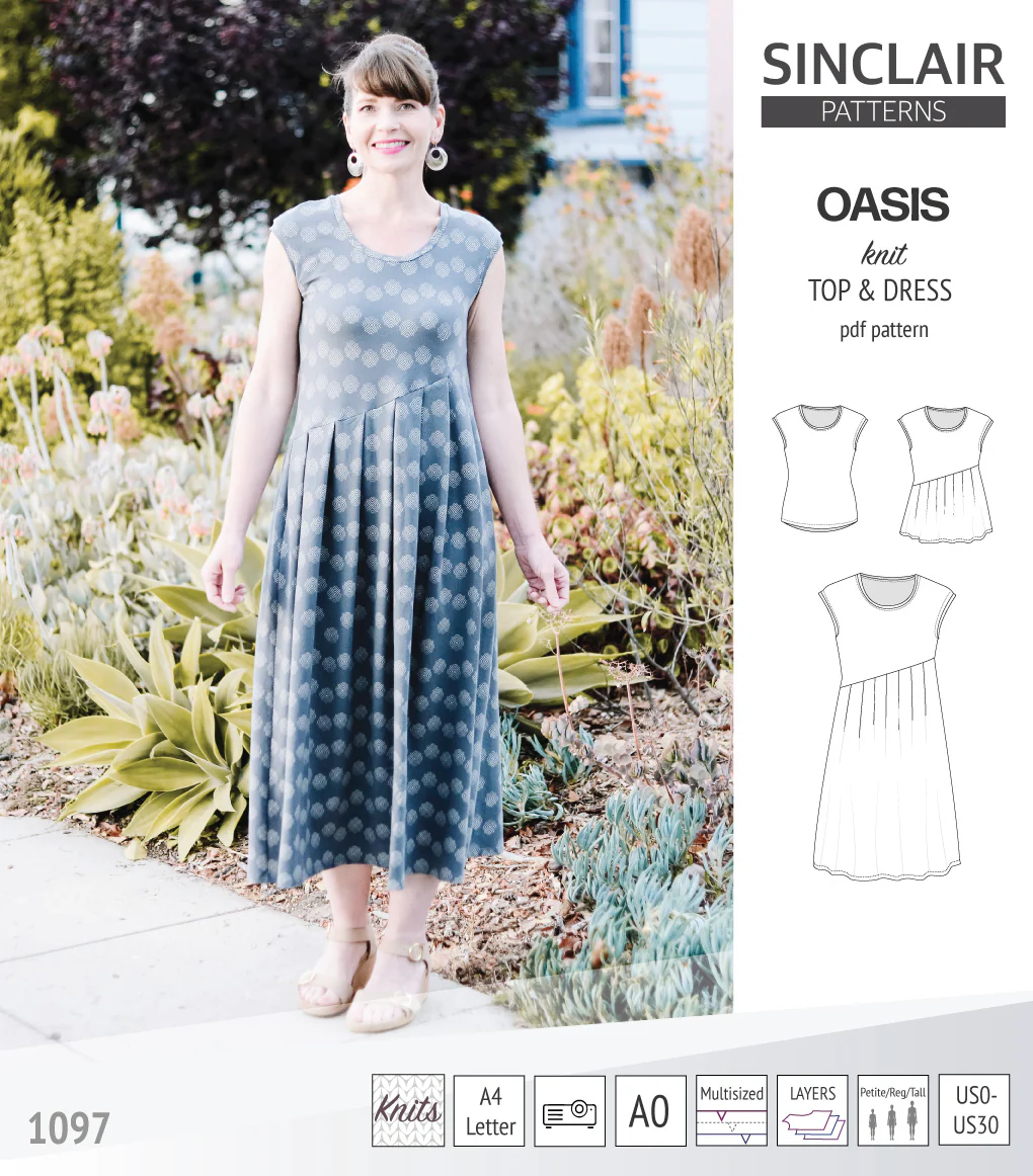 Oasis cap sleeve top and dress with pockets (PDF) - Image 10