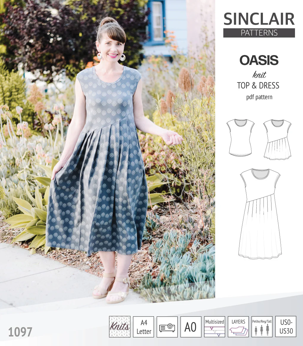Oasis cap sleeve top and dress with pockets (PDF) - Image 11