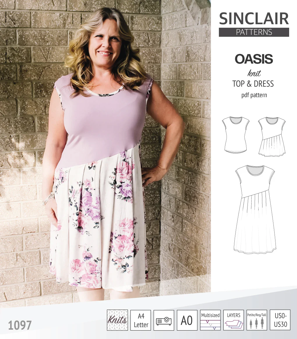 Oasis cap sleeve top and dress with pockets (PDF) - Image 12