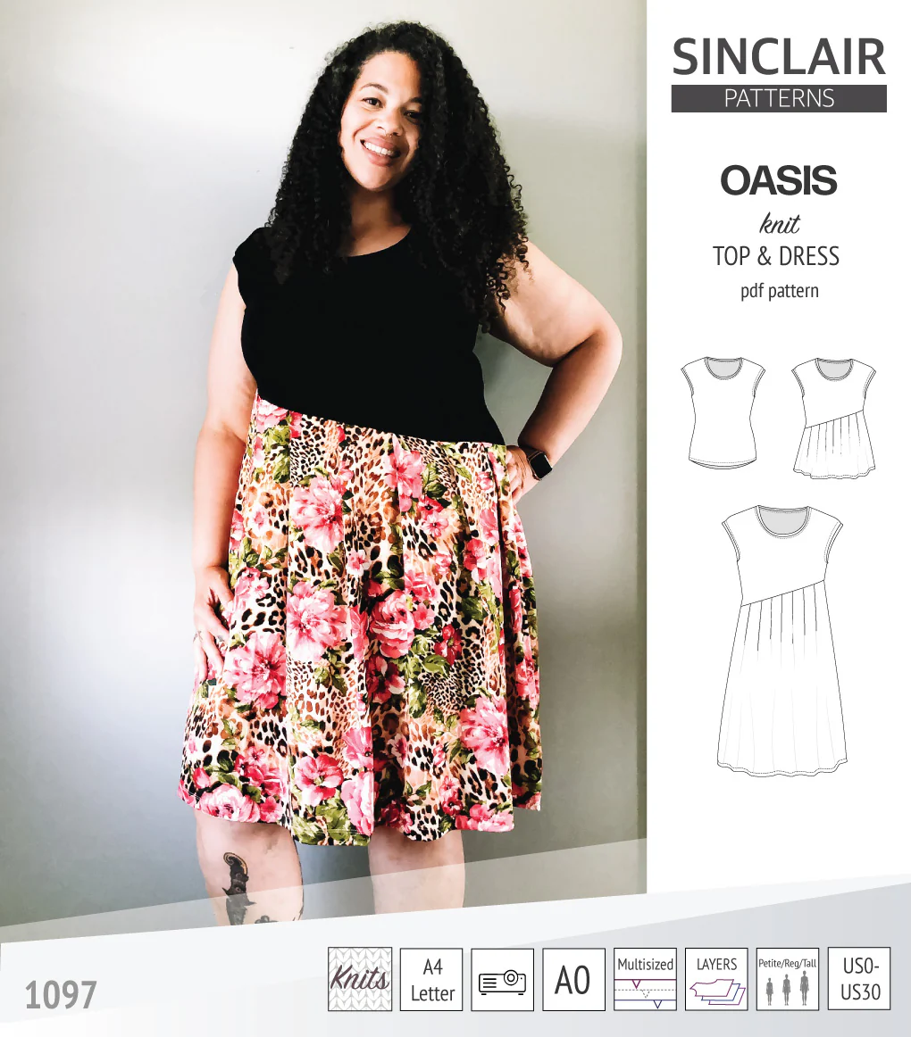 Oasis cap sleeve top and dress with pockets (PDF) - Image 13