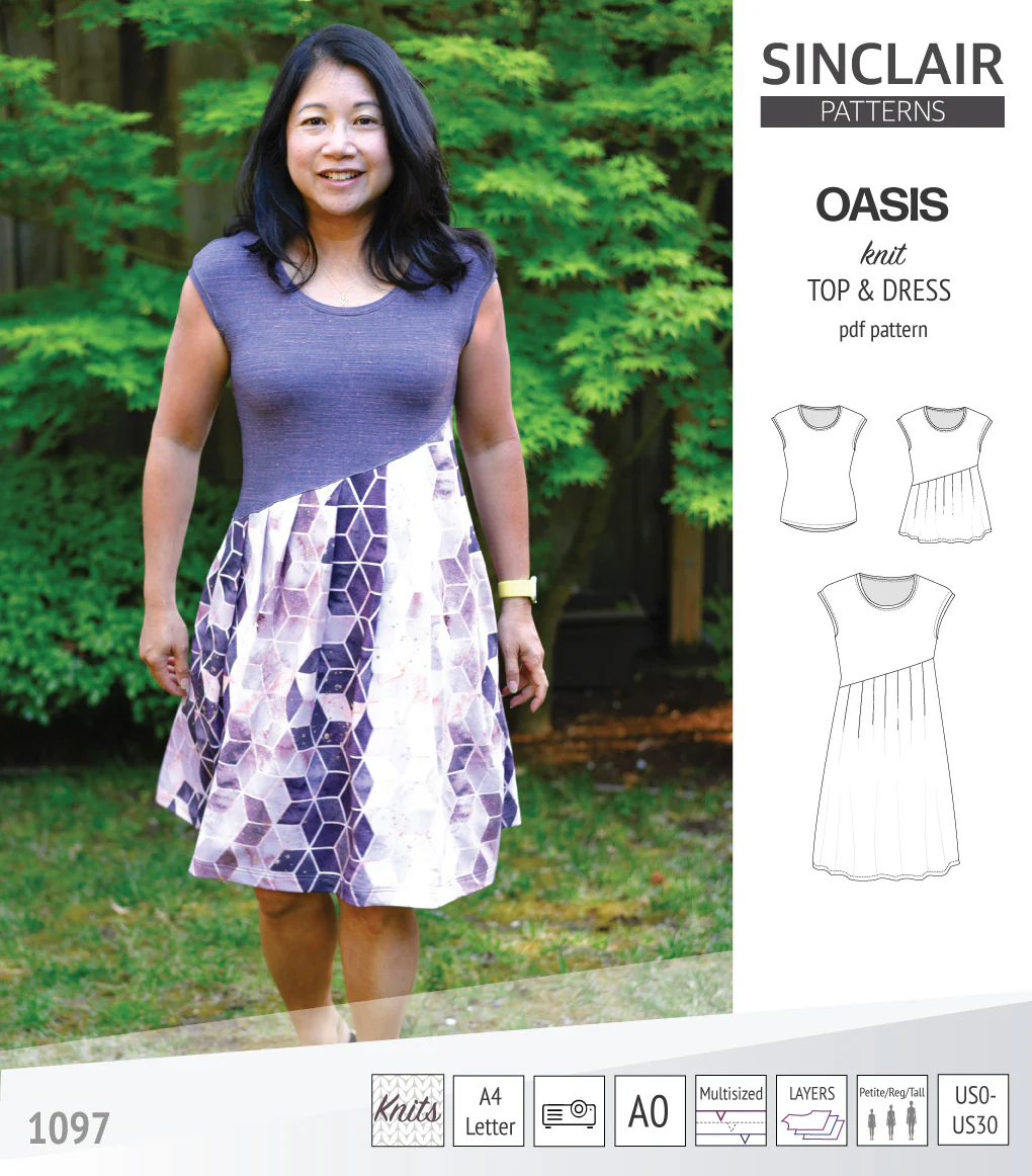 Oasis cap sleeve top and dress with pockets (PDF) - Image 17