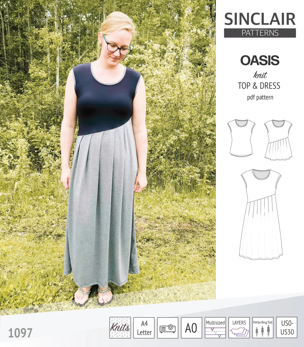 Oasis cap sleeve top and dress with pockets (PDF) - Image 18