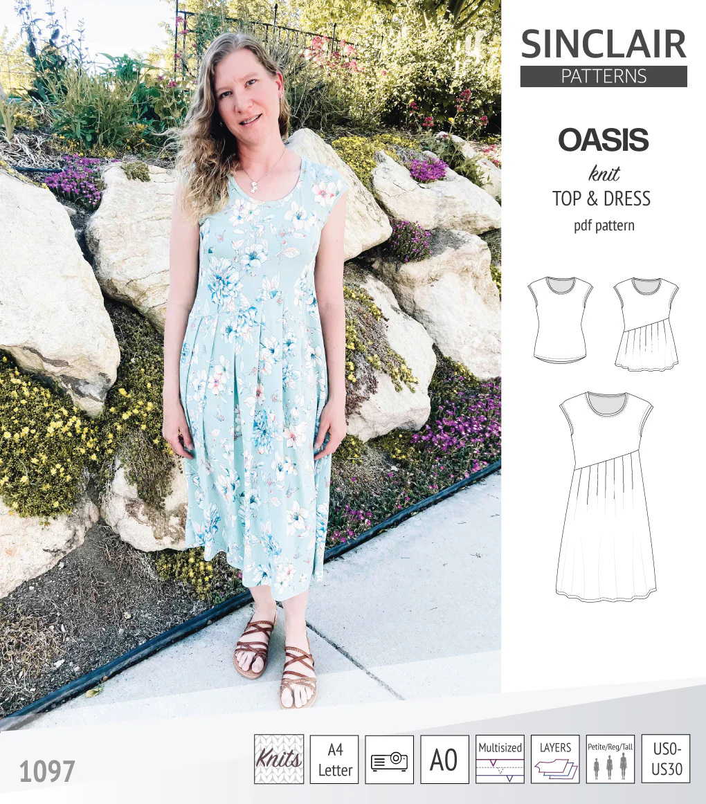 Oasis cap sleeve top and dress with pockets (PDF) - Image 19