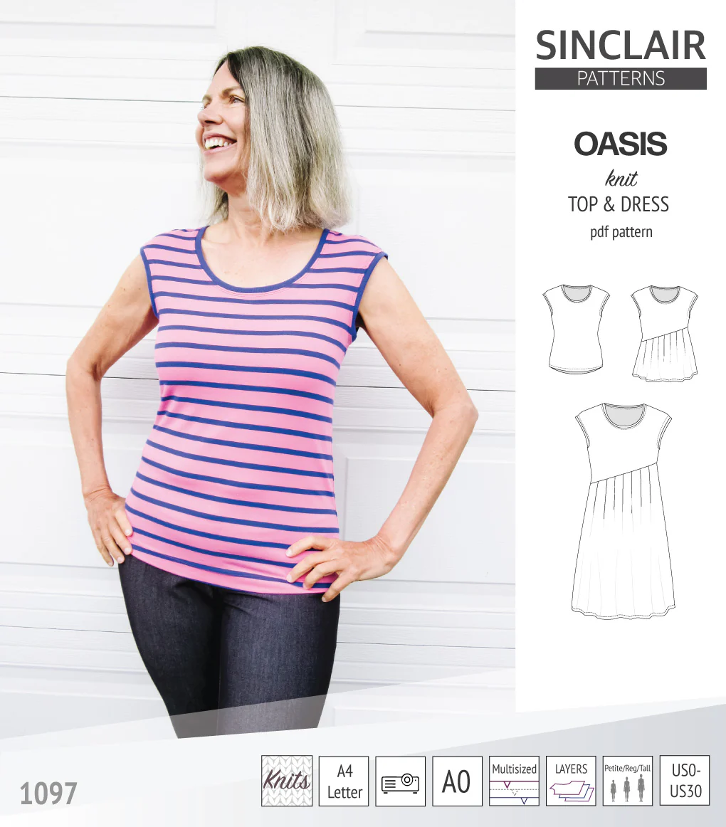 Oasis cap sleeve top and dress with pockets (PDF) - Image 20