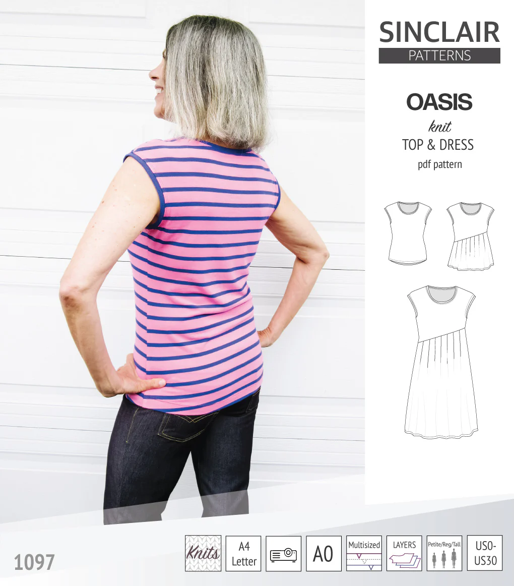 Oasis cap sleeve top and dress with pockets (PDF) - Image 21