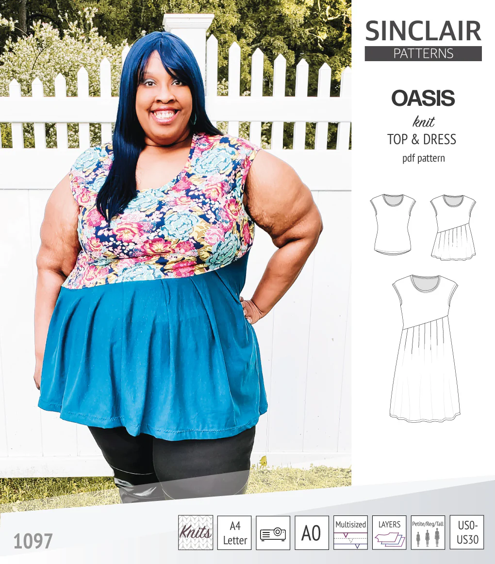 Oasis cap sleeve top and dress with pockets (PDF) - Image 39
