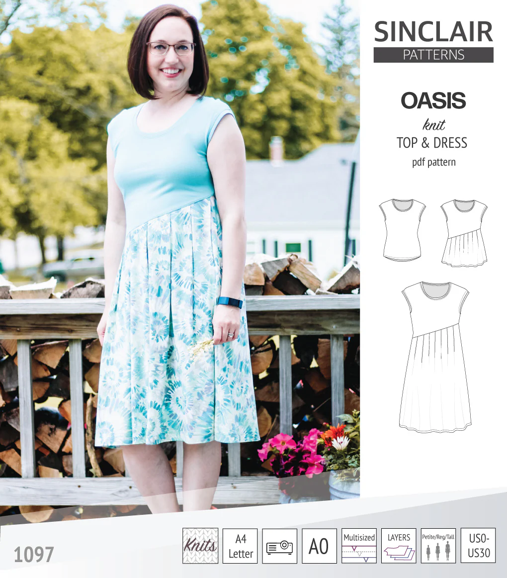 Oasis cap sleeve top and dress with pockets (PDF) - Image 44