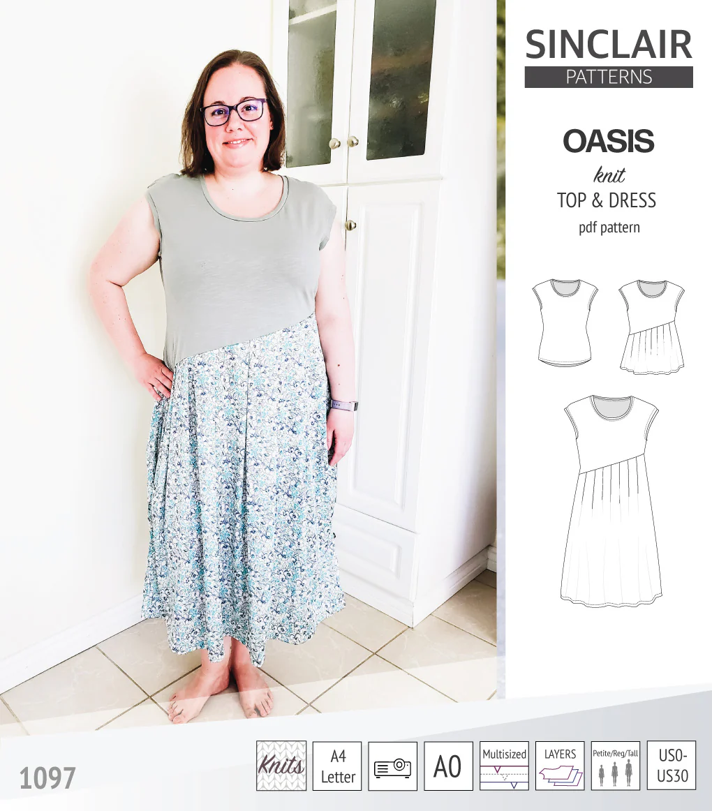 Oasis cap sleeve top and dress with pockets (PDF) - Image 52