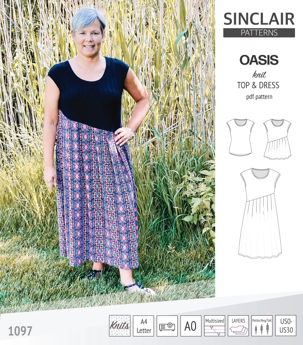 Oasis cap sleeve top and dress with pockets (PDF) - Image 53