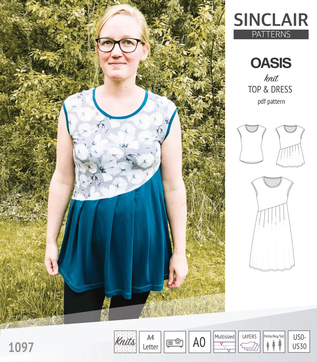 Oasis cap sleeve top and dress with pockets (PDF) - Image 58