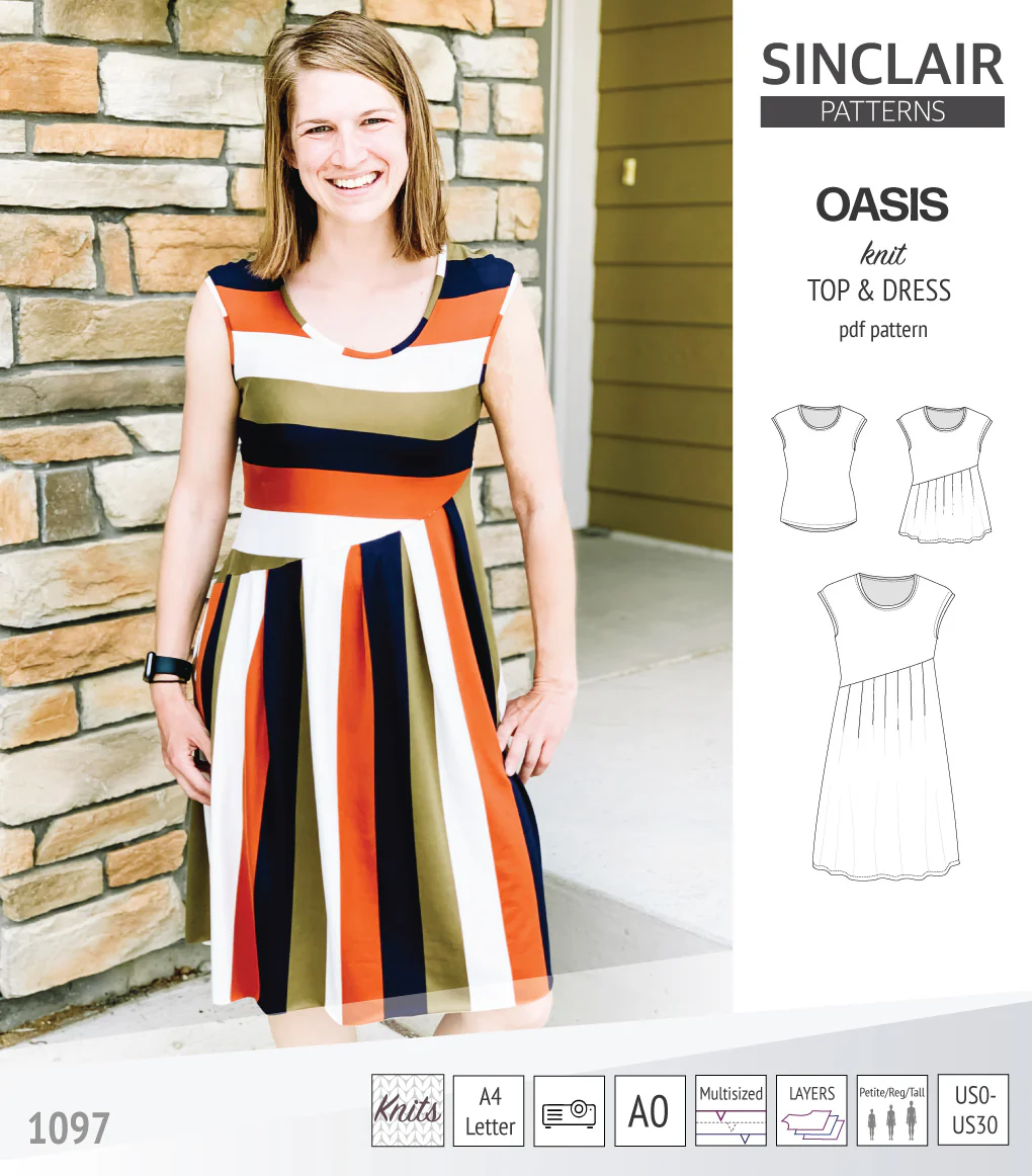 Oasis cap sleeve top and dress with pockets (PDF) - Image 59