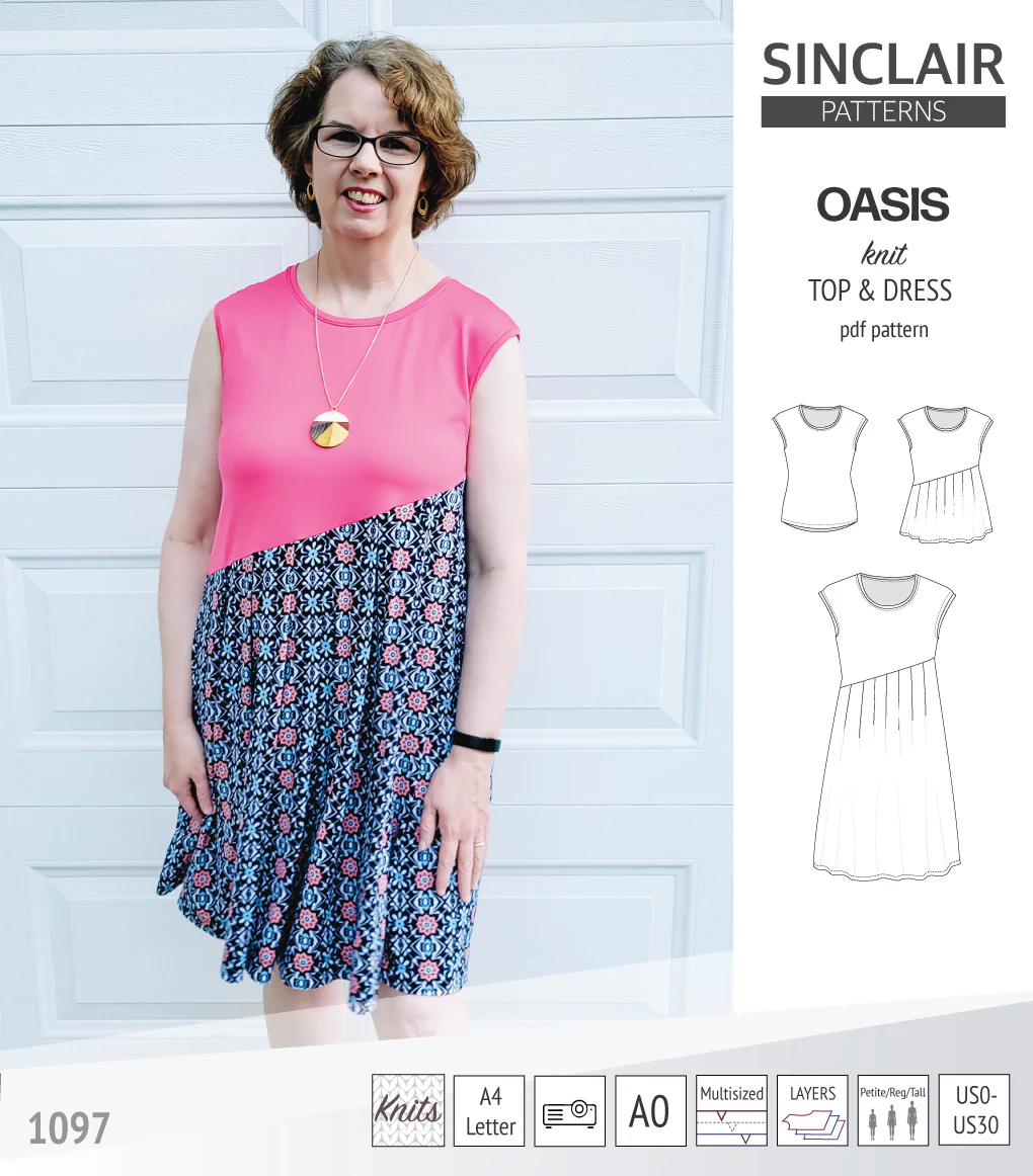 Oasis cap sleeve top and dress with pockets (PDF) - Image 7