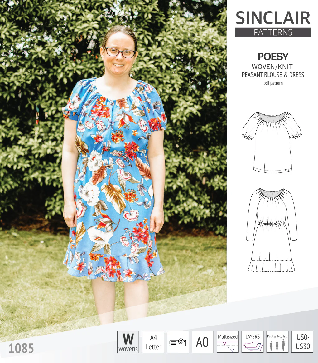 Poesy woven / knit peasant style blouse, tunic and dress (PDF) - Image 67