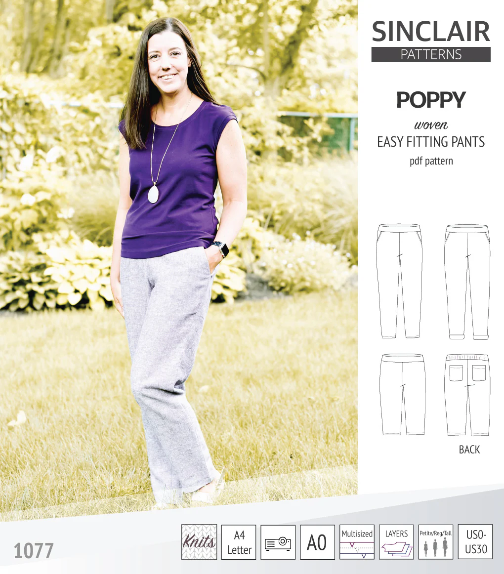 Poppy easy fitting pants for woven fabrics (PDF) - Image 10