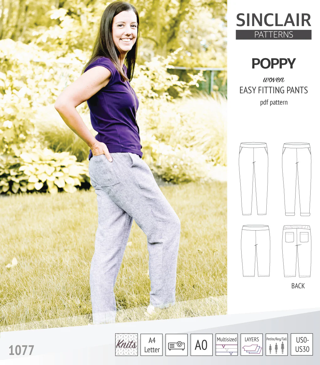 Poppy easy fitting pants for woven fabrics (PDF) - Image 11