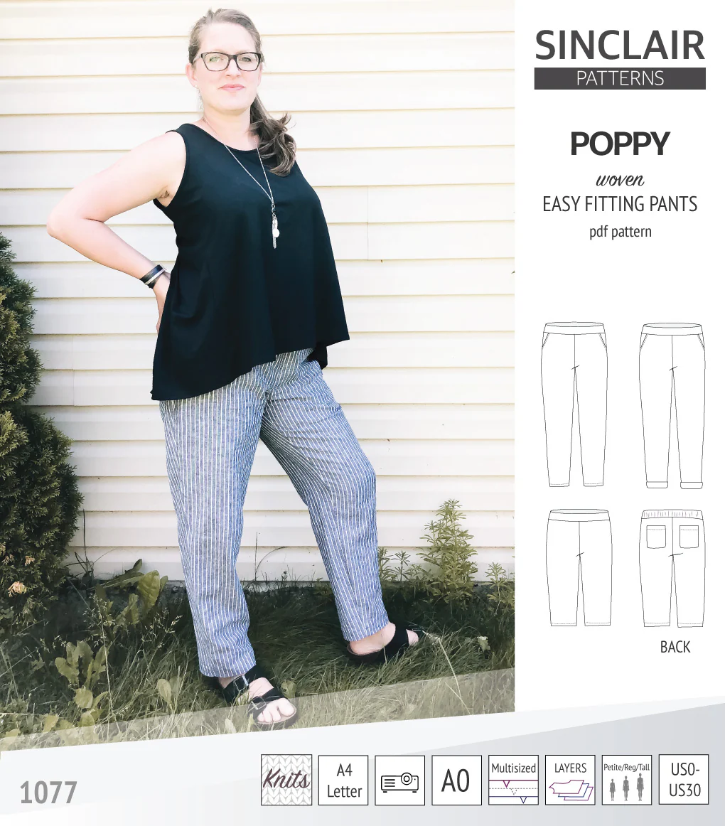 Poppy easy fitting pants for woven fabrics (PDF) - Image 12