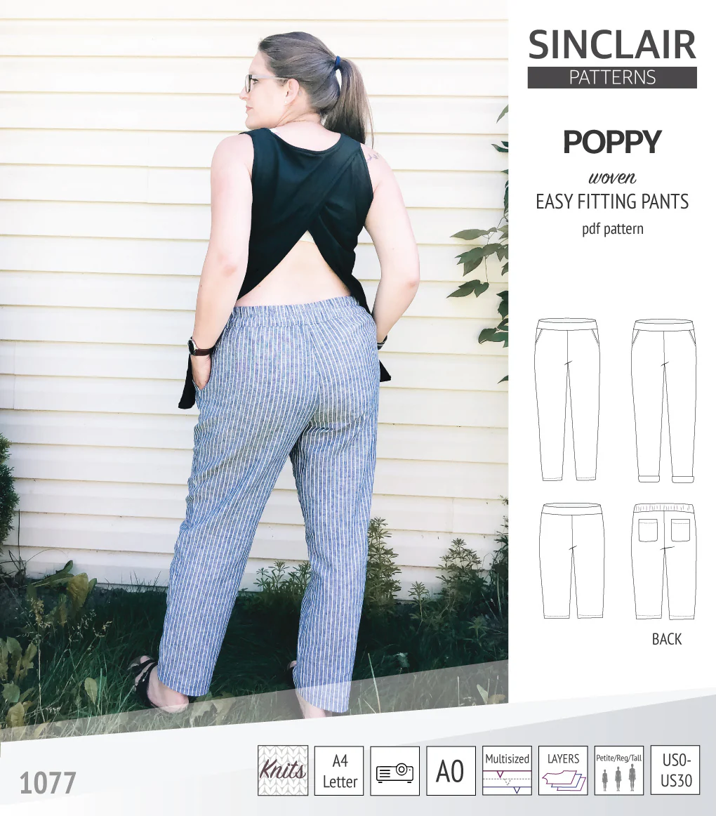 Poppy easy fitting pants for woven fabrics (PDF) - Image 13