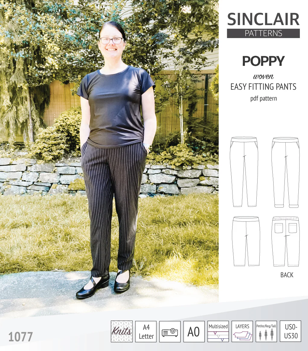 Poppy easy fitting pants for woven fabrics (PDF) - Image 15