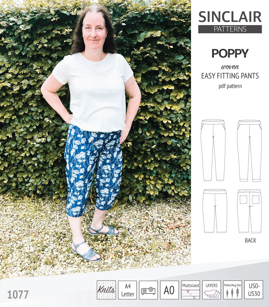 Poppy easy fitting pants for woven fabrics (PDF) - Image 16