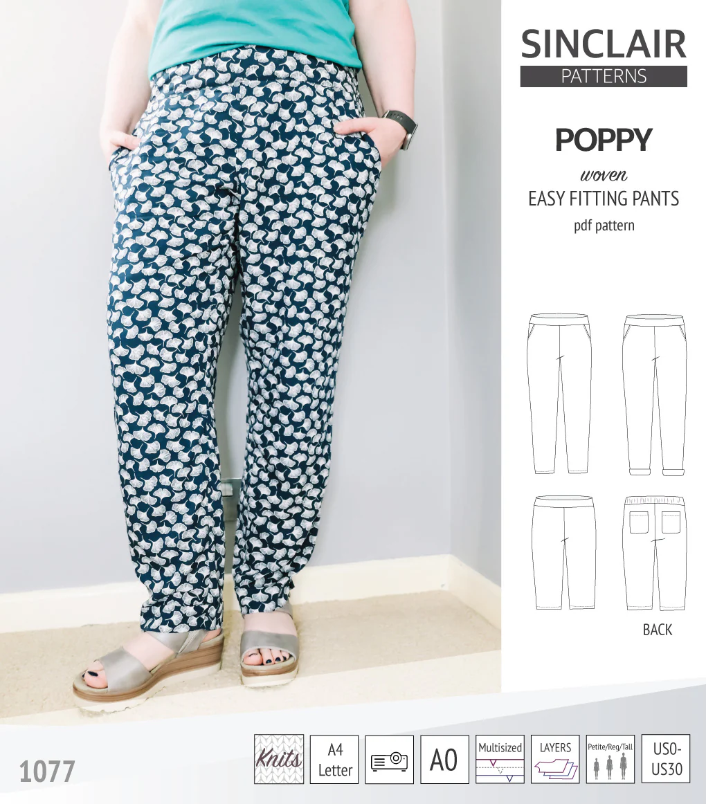 Poppy easy fitting pants for woven fabrics (PDF) - Image 17