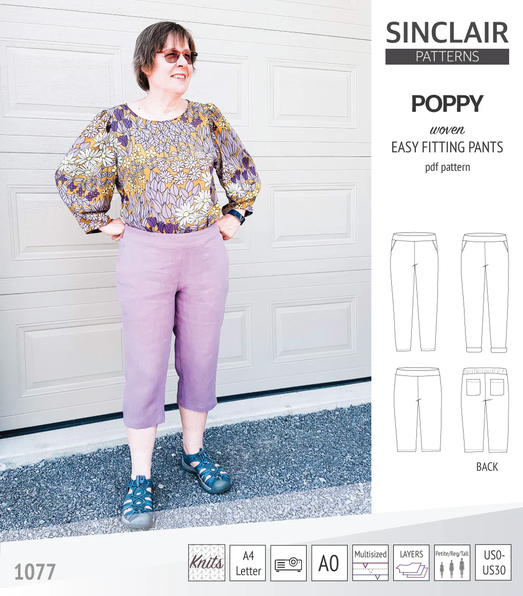 Poppy easy fitting pants for woven fabrics (PDF) - Image 19
