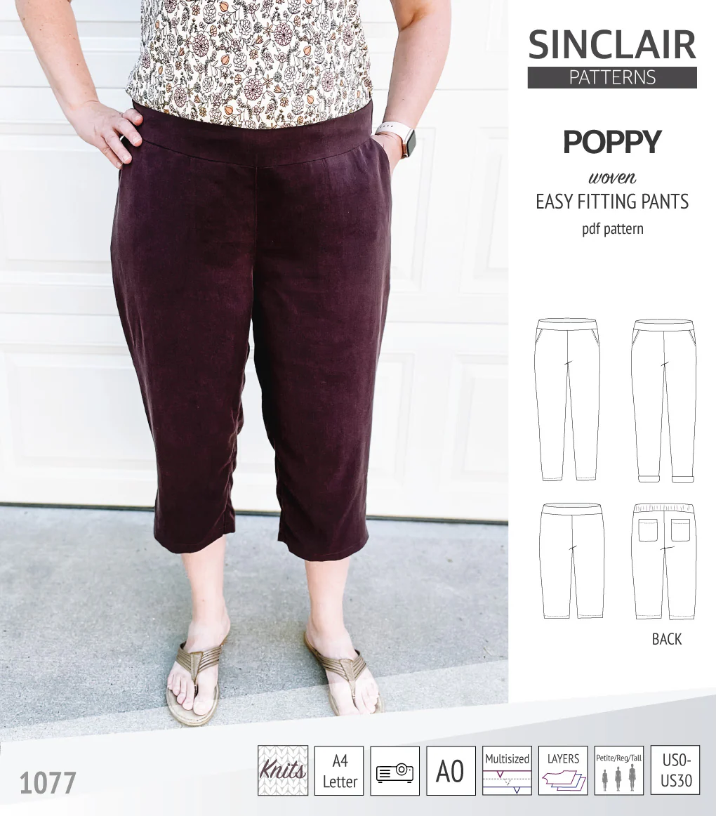 Poppy easy fitting pants for woven fabrics (PDF) - Image 20