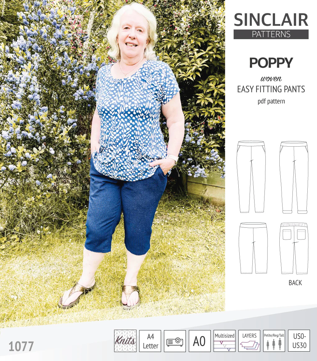 Poppy easy fitting pants for woven fabrics (PDF) - Image 22
