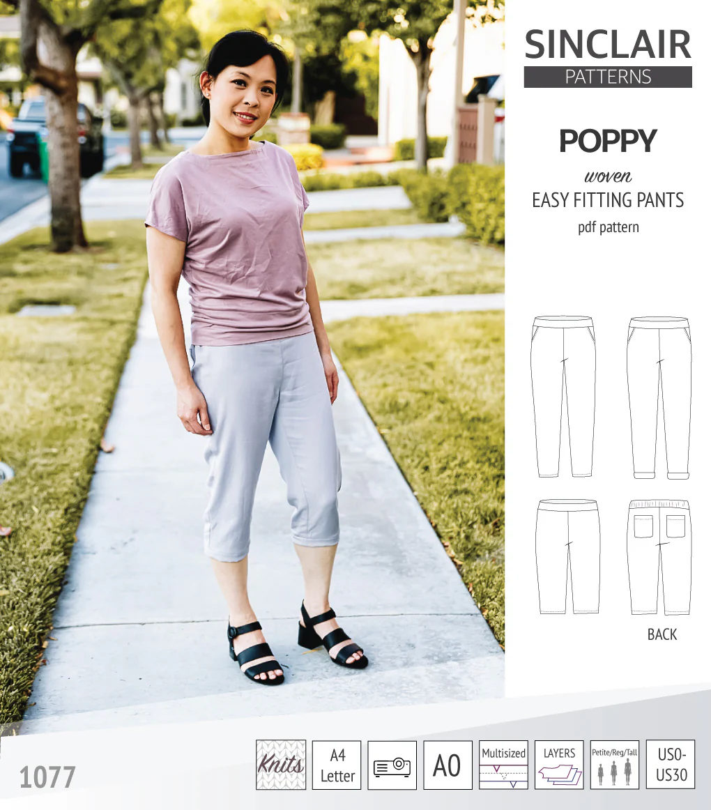 Poppy easy fitting pants for woven fabrics (PDF) - Image 23