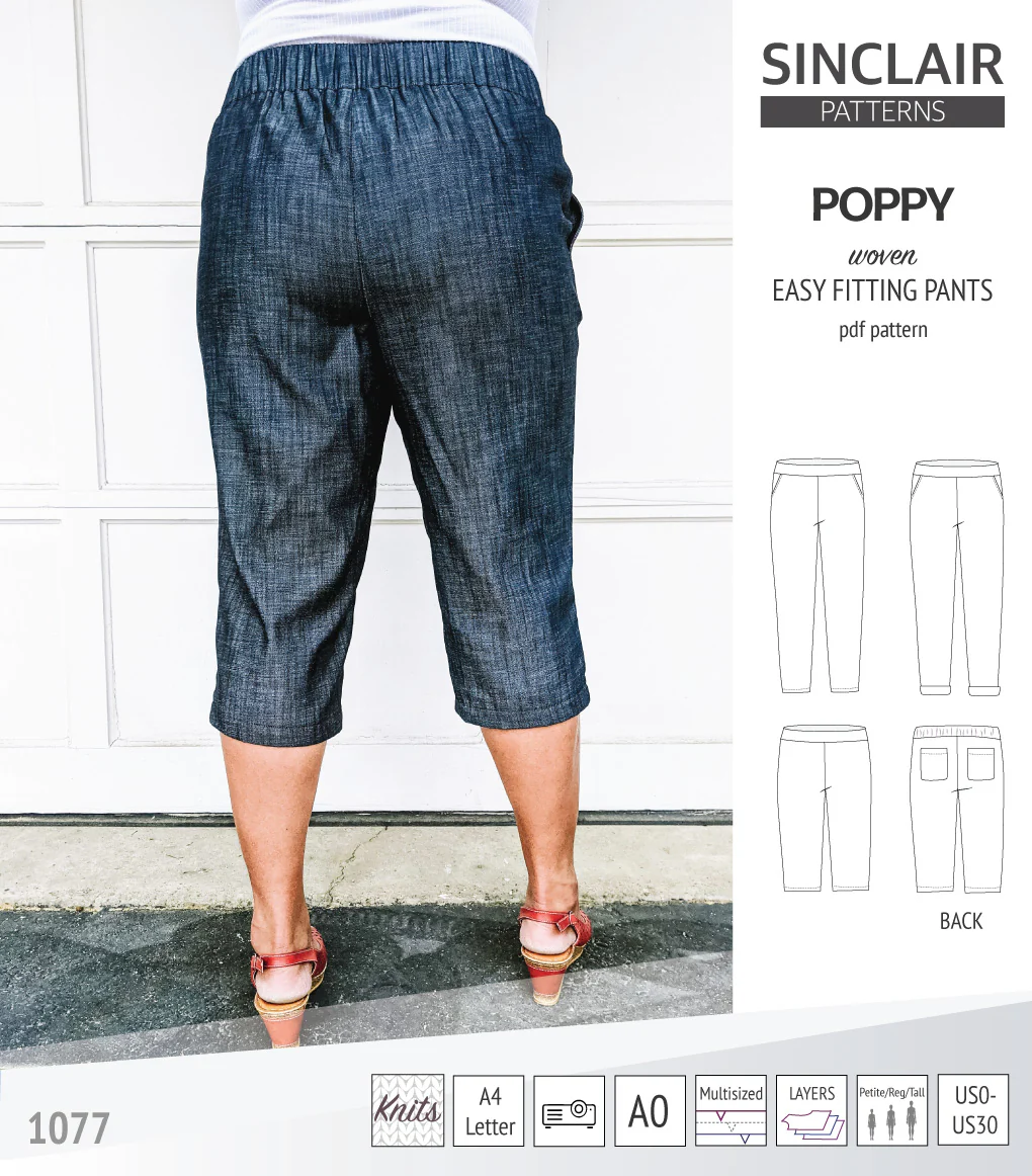 Poppy easy fitting pants for woven fabrics (PDF) - Image 27