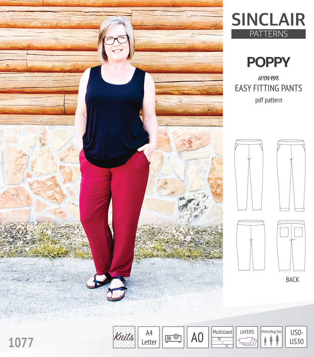 Poppy easy fitting pants for woven fabrics (PDF) - Image 29