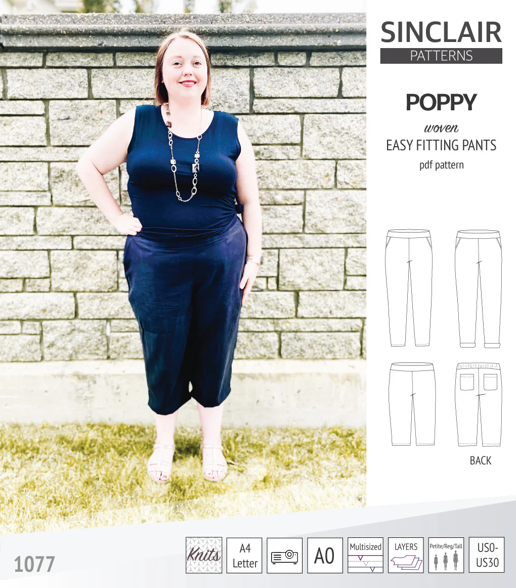 Poppy easy fitting pants for woven fabrics (PDF) - Image 31