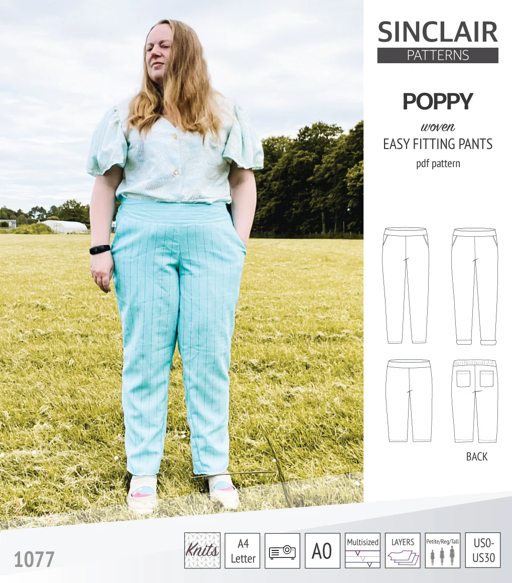 Poppy easy fitting pants for woven fabrics (PDF) - Image 32