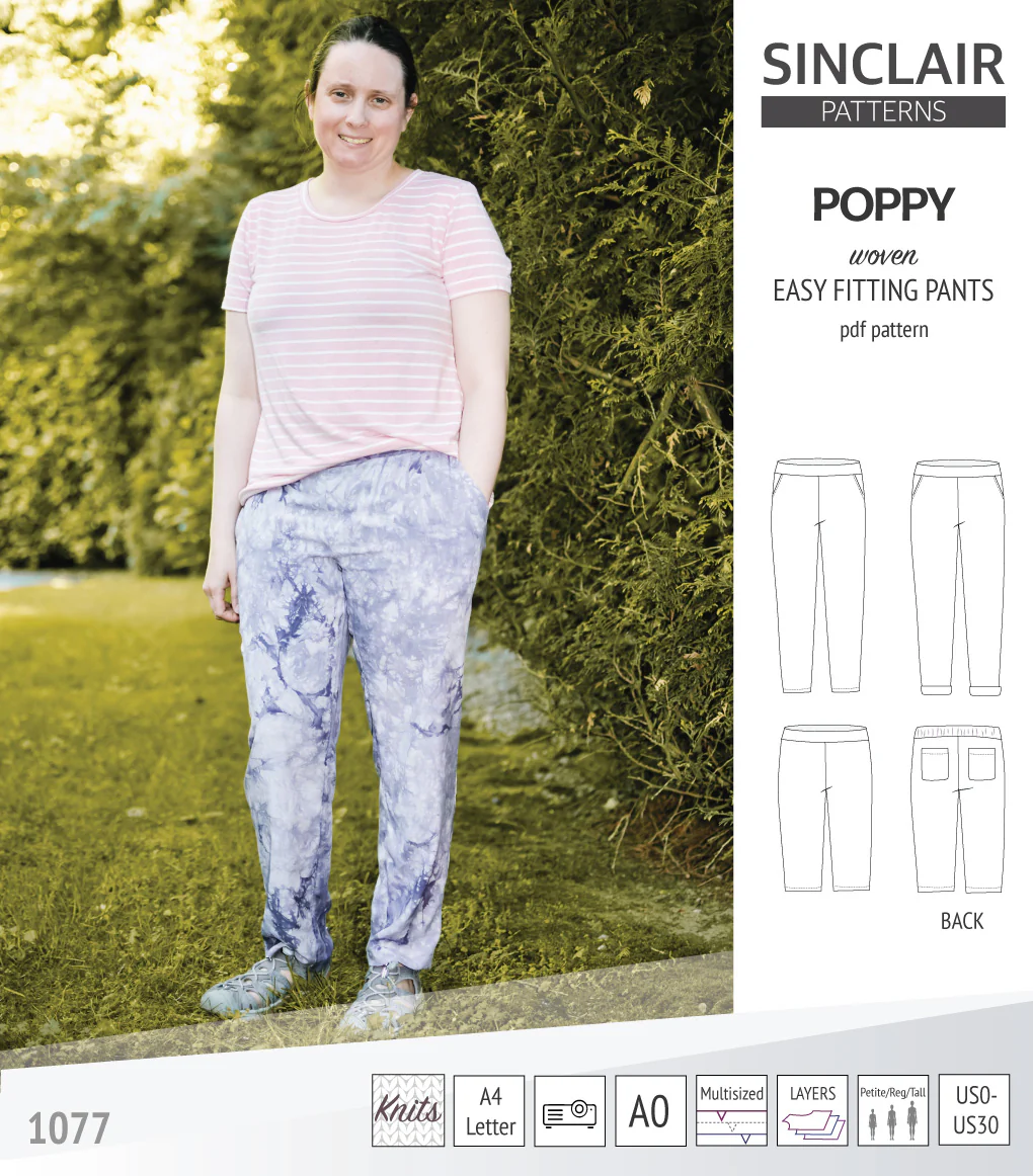 Poppy easy fitting pants for woven fabrics (PDF) - Image 33